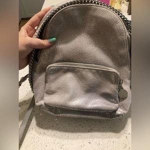 Silver Stella McCartney backpack